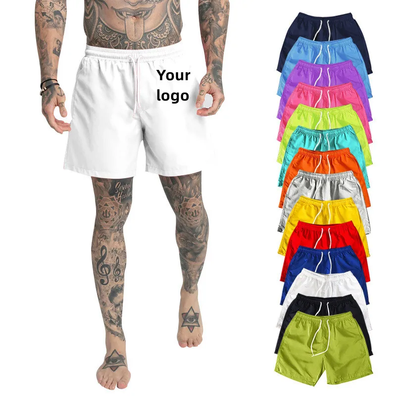 

Custom Logo 14 Colors mens sports surf beach shorts swim Trunks quick dry fitness essentials jogger Board shorts Swimwear