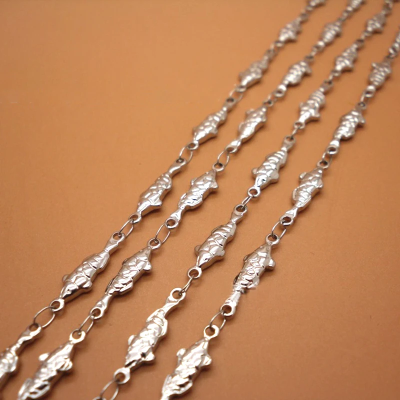 

XuQian Cute Stainless Steel Fish Shape Necklace Chain for Diy Craft