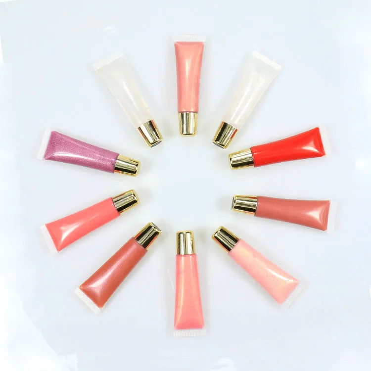 

wholesale fruit flavor lipgloss private label custom squeeze tube lip gloss with logo