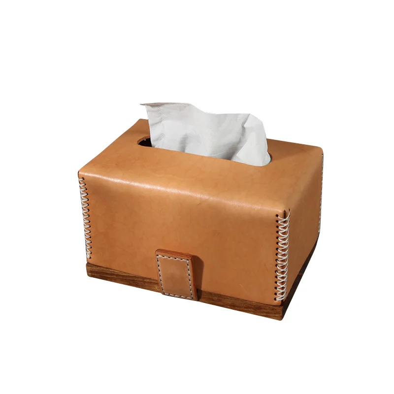 

Plain Leather Tissue Box Remote Control Leather Living Room Acrylic Tissue Box Holder Leather 5166