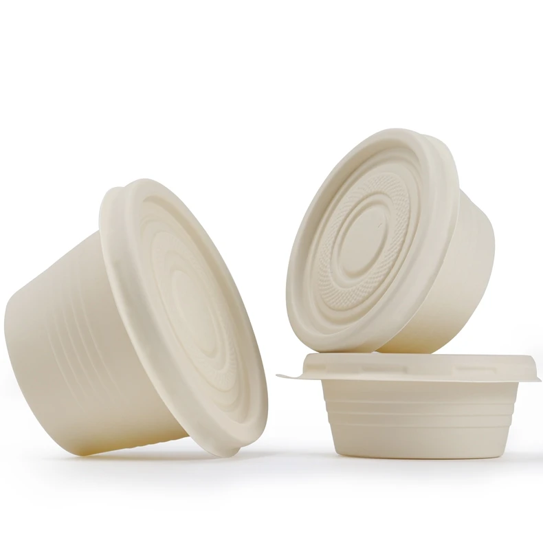 

Eco friendly 120ml Leakproof biodegradable sauce cup with lid