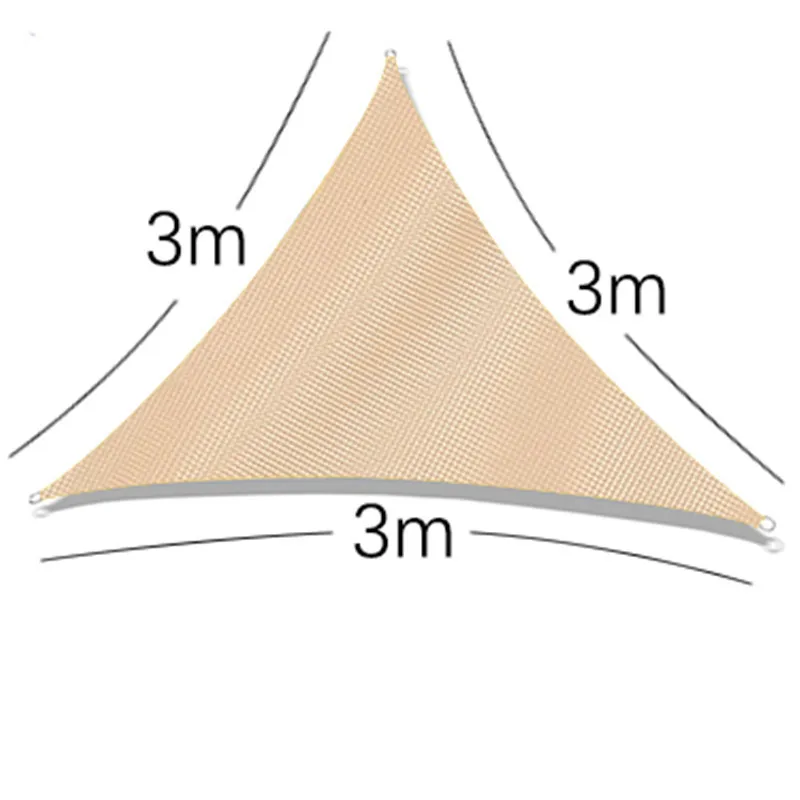 

3M Triangle Sun Shade Waterproof Garden Shelter Outdoor Sunshade Cloth, Customized