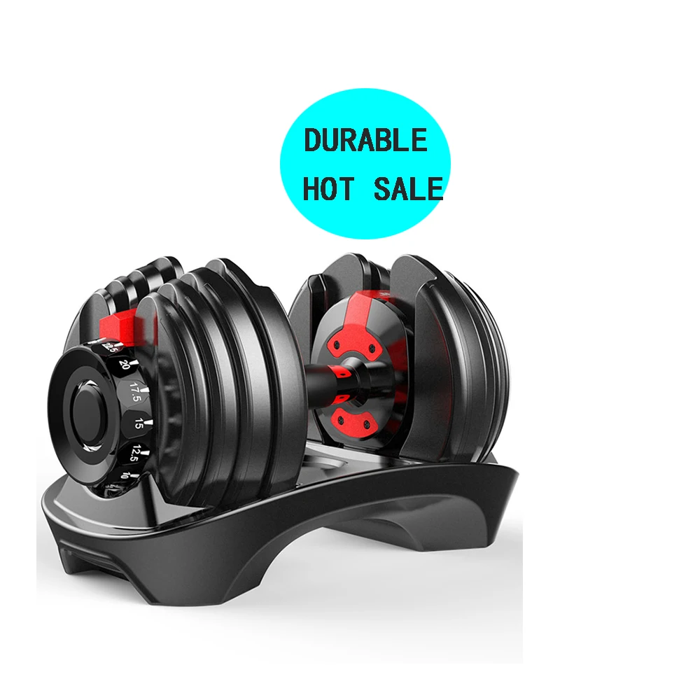 

35LBS Short Time Dumbbell Set /Quick Change adjustable dumbbell dropshipping, Black red, black yellow, can be customized