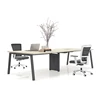 Long Conference Table 2.8m Office Furniture Meeting Table Boxes With Socket