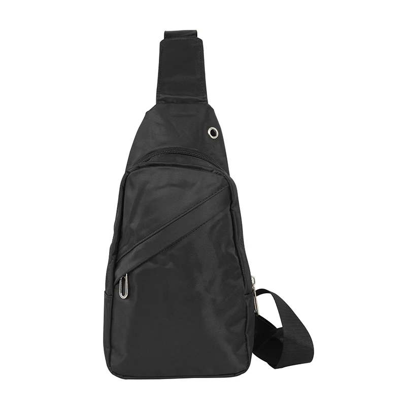 

Factory Custom OEM ODM Fashion Waterproof Shoulder Chest Bag Polyester Waterproof Crossbody Chest Bag Black Sling Bag for Men