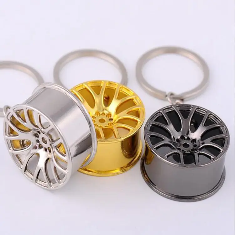 

Creative Gift car modification wheel hub advertising metal waist hanging key chain pendant