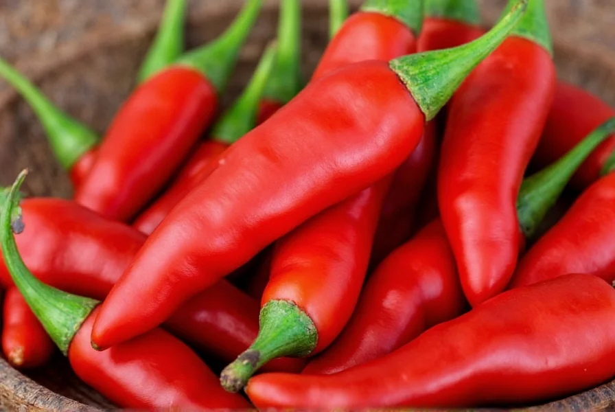 Cayenne pepper plants growing in garden with red and green peppers visible on bush