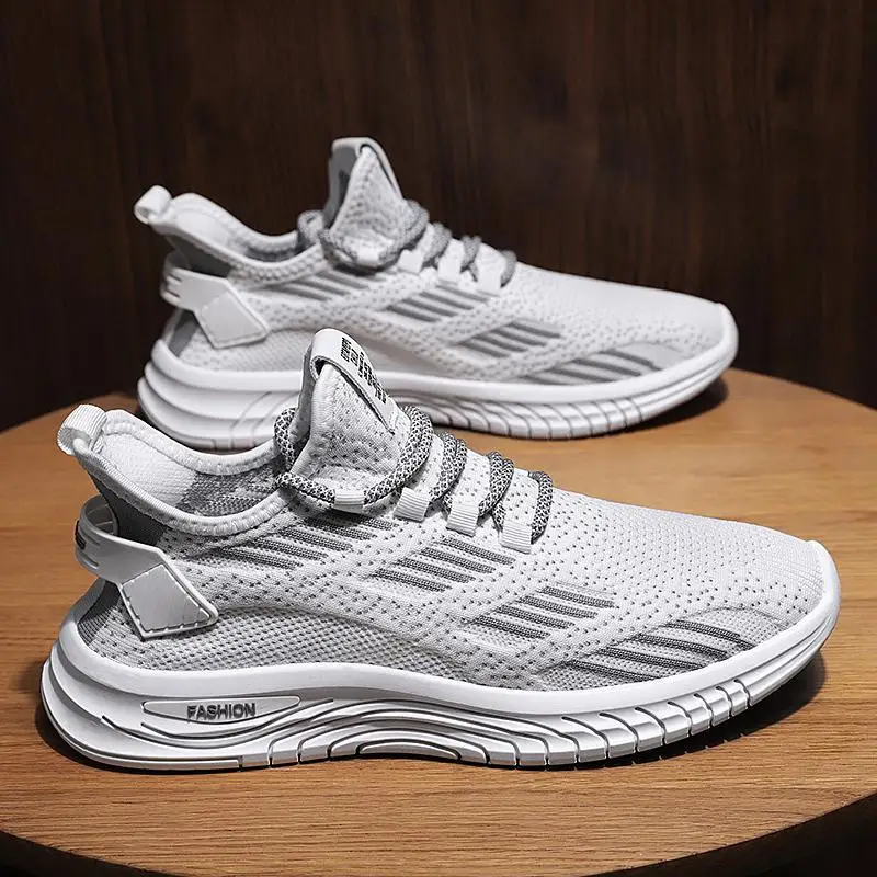 

Summer flying woven breathable air cushion sports running plus suze basketball shoes, Picture color