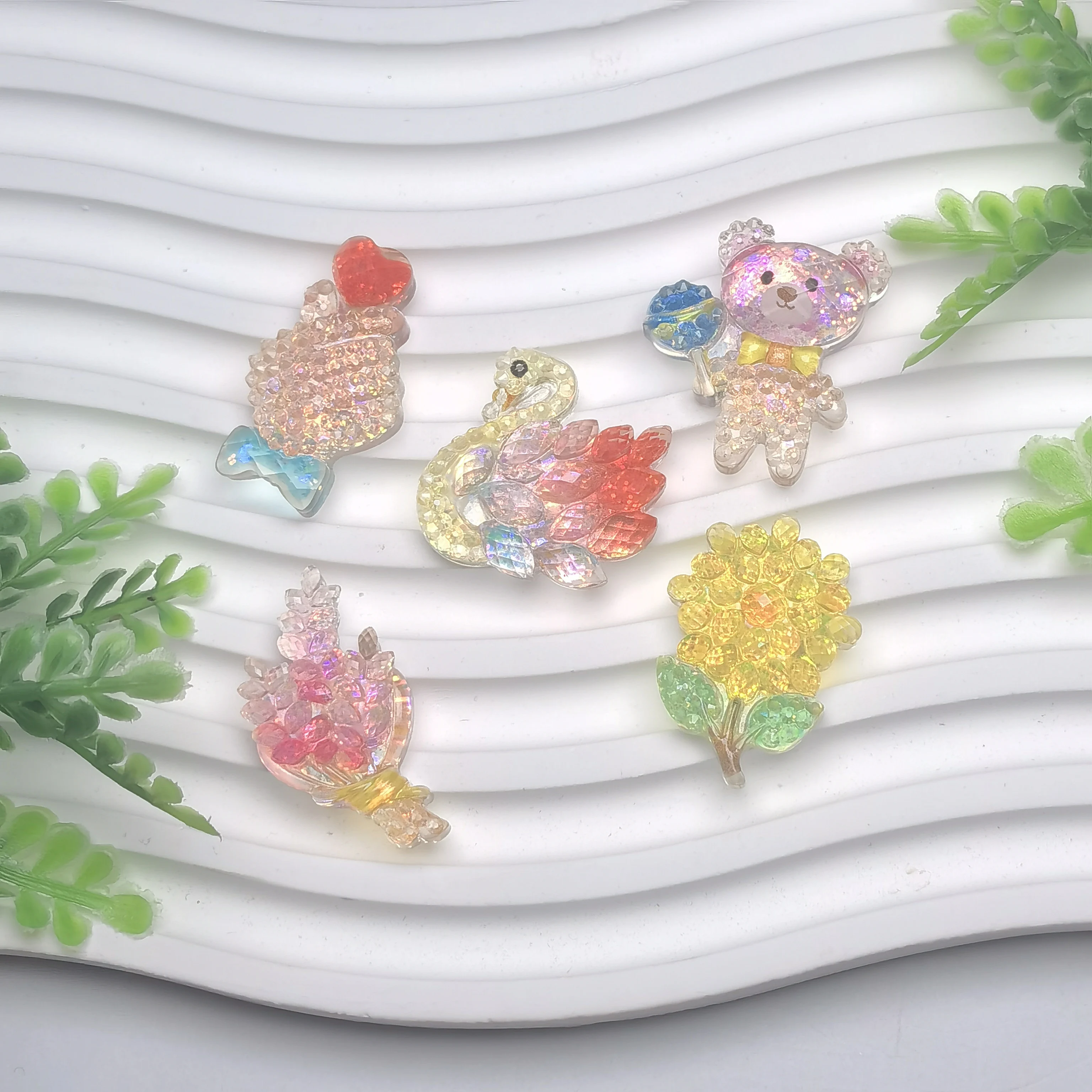 Cartoon Animal Resin Beads Hair Accessory Phone Case Back Decor Slime Toys DIY Making Shoe Jewelry Charms Hair Clip Sticker