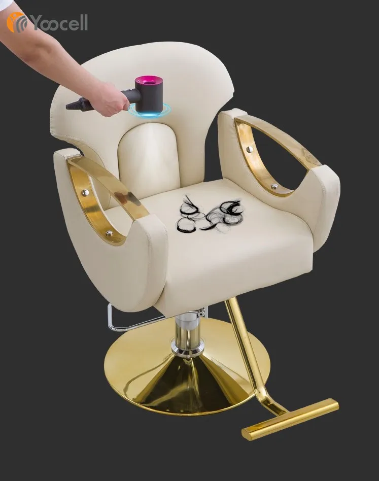 Yoocell New Popular Style Luxury Hydraulic Salon Styling Chair Gold
