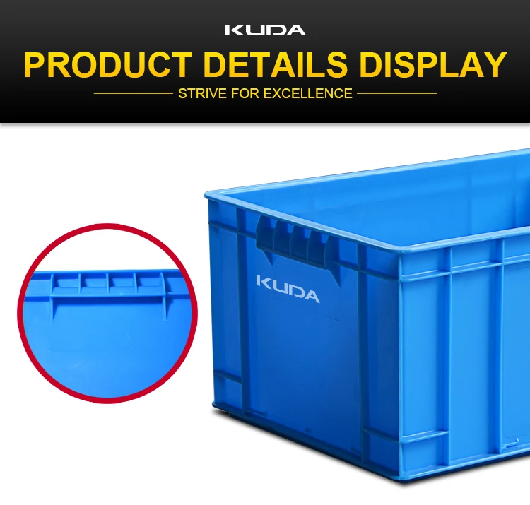 Storage Kuuda KUDA 500-250A-SLZZX Plastic Turnover Box Heavy Duty Stackable Storage ...