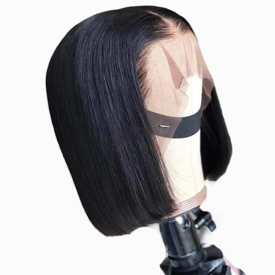 

180% density brazilian hair 8 10 12 14 inches short lace front bob wigs, pre plucked bone straight 8-16 inch swiss lace bob wig