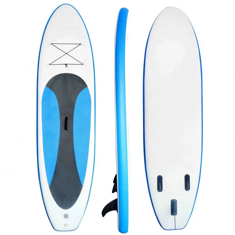 

Inflatable Stand Up Paddle Board with Premium Non-Slip Deck Travel Backpack Adjustable Pump Leash for Youth & Adult, White+blue or customized