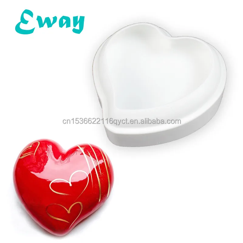 

Big non stick black heart shaped cake mould silicone Cake Chocolate birthday candles moulds, White