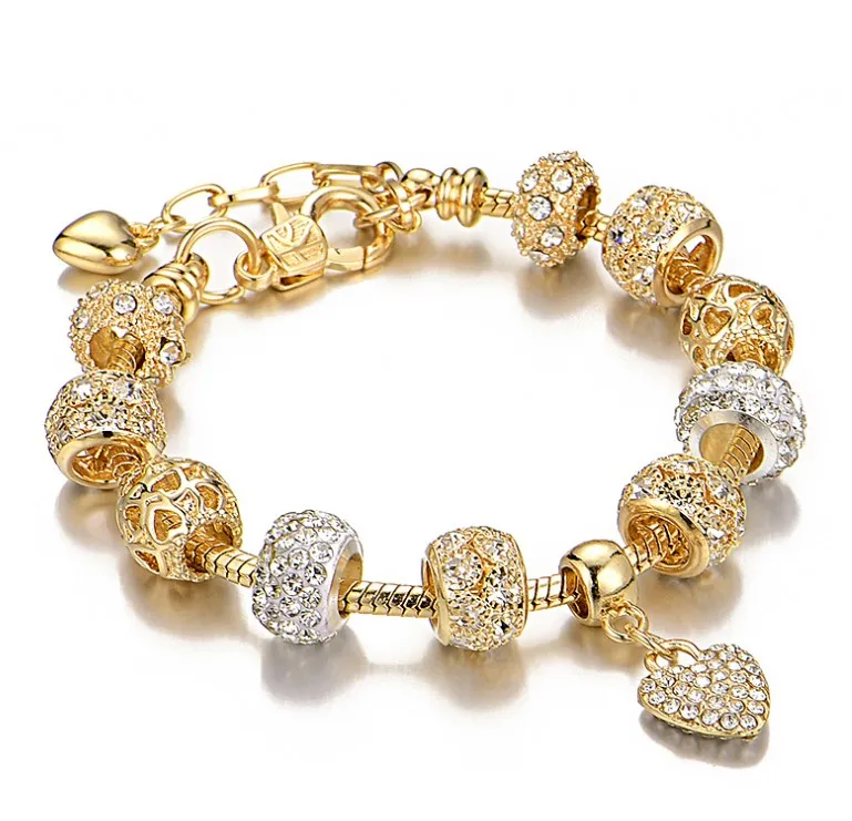 

Very popular gold jewellery bead bracelet crystal charm bangle bracelet, Picture