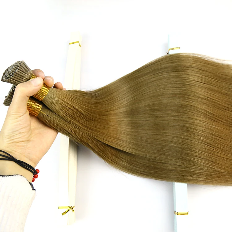 

Blonde Straight #6 Remy Human Hair 100g I Tip Virgin Hair Extensions Ready for Shipping