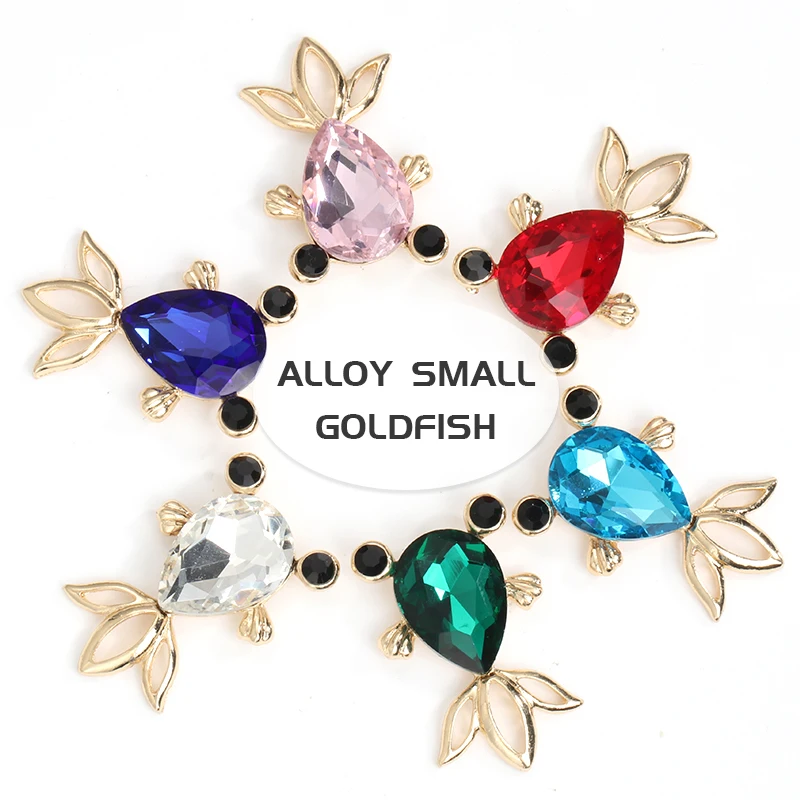 

Xichuan New fashion Goldfish Shaped super flash alloy glass Geometric Butterfly Full Rhinestone Drop Crystal