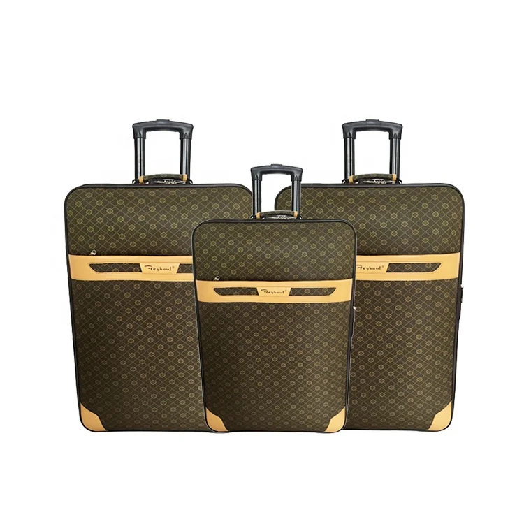 

PU Leather Luggage Sets New Design Travel Bag Suitcase 20''24''28'' Inch Trolley Bag For Men Women, Green/customized