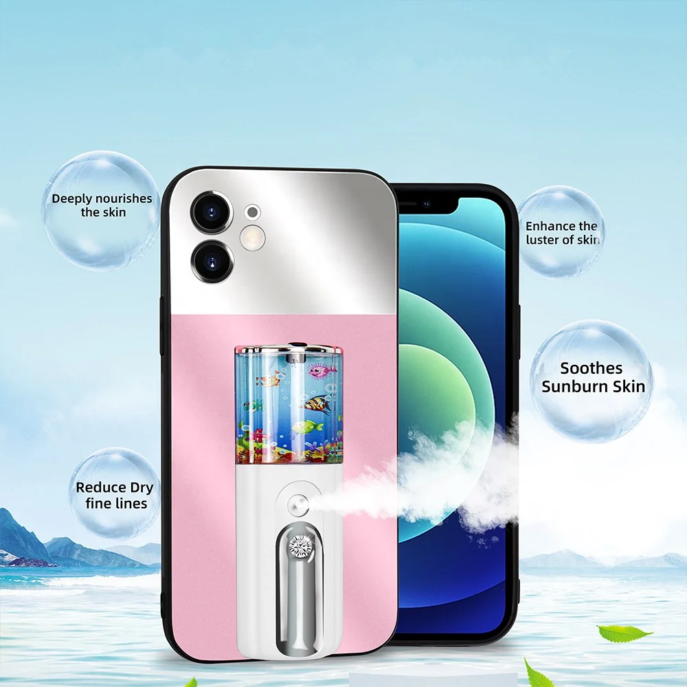 

Nano-Spray Mobile Phone Case for iPhone 12 12 Pro Hydrating Phone Back Cover, Multi-color, can be customized