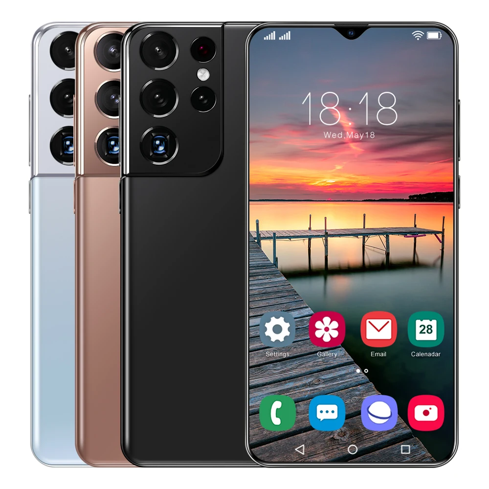 

2022 Sansung s21 ultra Phone Global version Smartphone 16GB+512GB Android cellphones Original Unlocked 3g 4g 5g Mobile phones, Lack blue gold