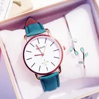 

Watch Women Girls Middle School Students Simple Wild Pink Pink Gray Green Black Belt Fashion Wrist Quartz Women Watches Luxury