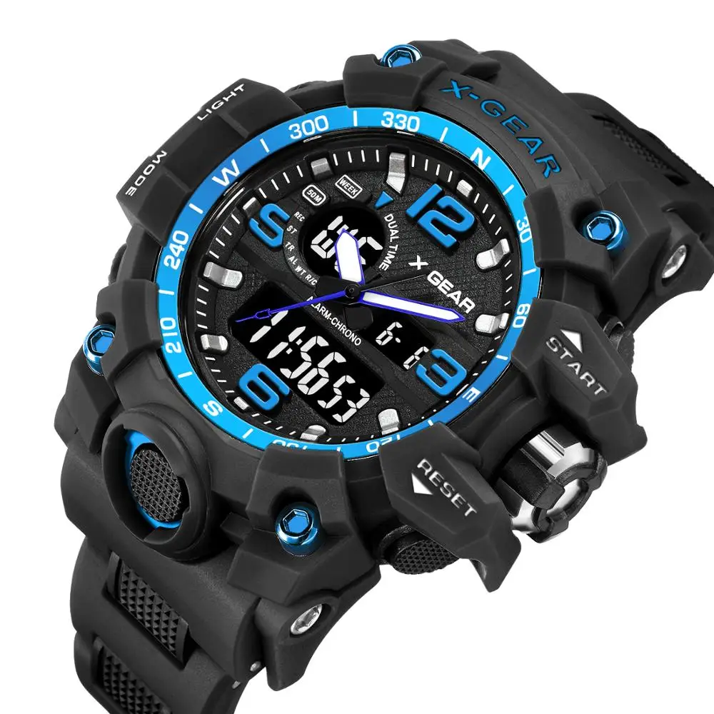 

XGEAR private label waterproof wristwatch men luxury digital brand sport watch, Green