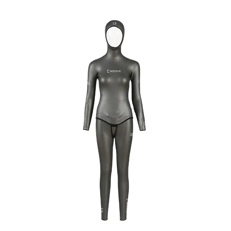 

BESTDIVE Yamamoto Neoprene 3mm Women Hooded Long-sleeve SCS Classic Wetsuit for Freediving