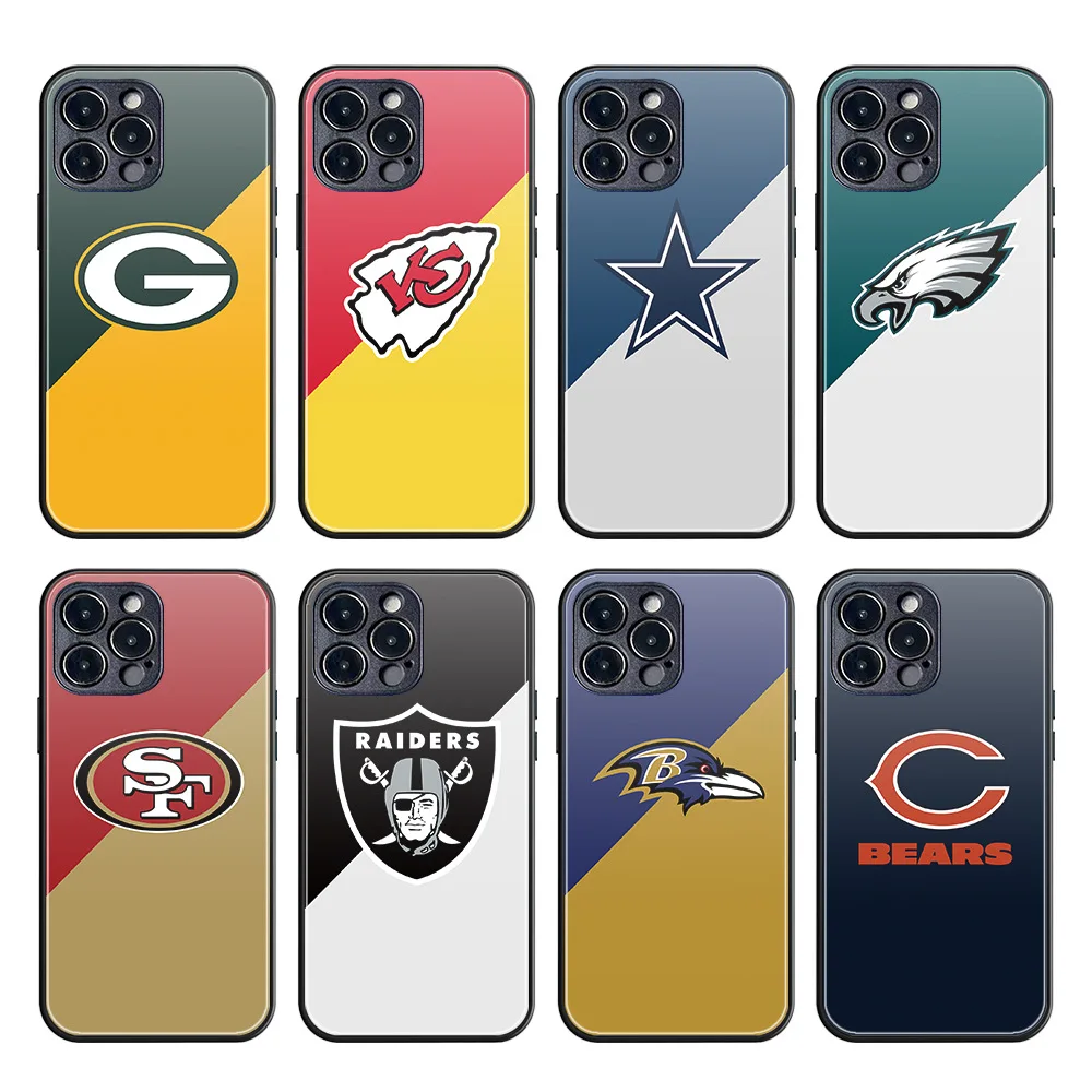 

Custom American Football Team Designer NFL Phone Case for Phone 13Pro Max XR XS 12mini 11Plus, 32 colors