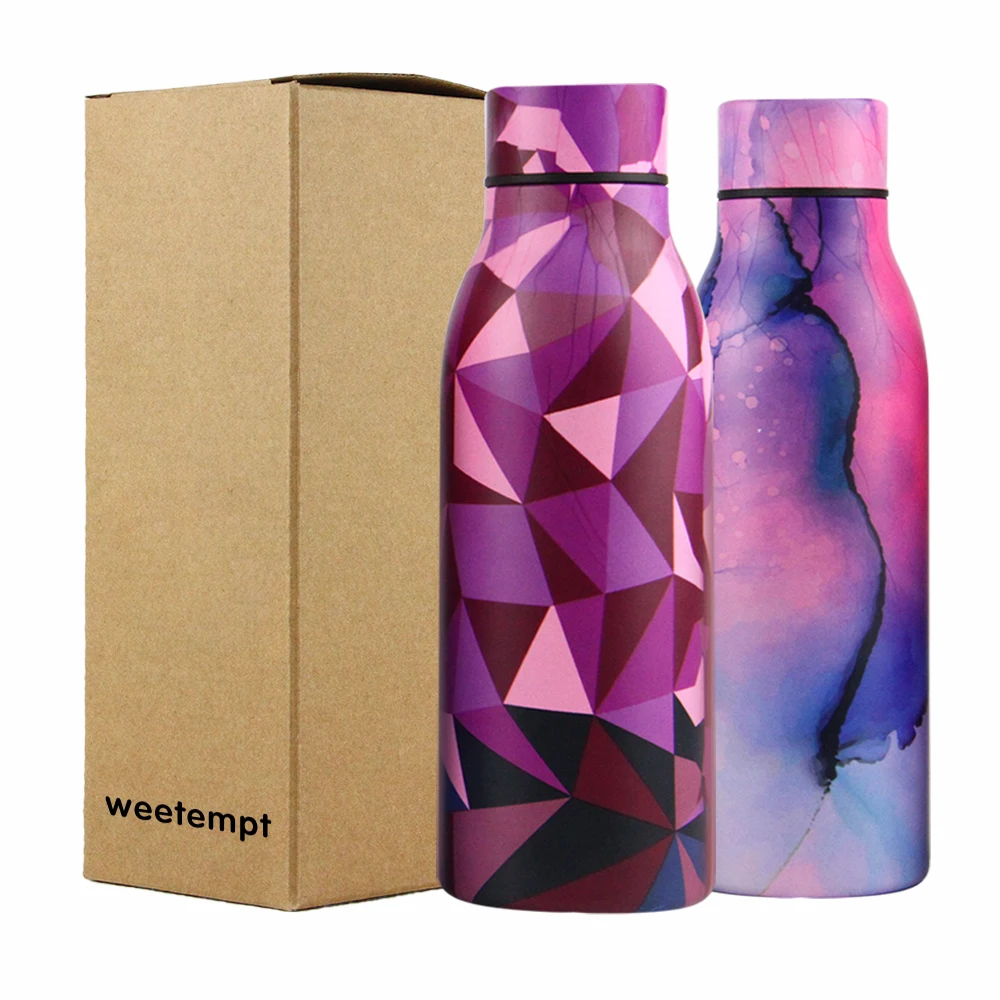 

Fashionable Design Custom Logo 600ml Double Wall Stainless Steel Sports Thermos Insulated Water Bottle Vacuum Flask, Customized color