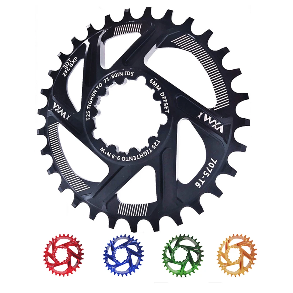 

bicycle chainwheel 30t 32t 34t 36t 38t 40t narrow wide bicycle chainring for gxp xx1 x9 xo x01 cnc offset 3/6mm Bicycle Parts, Black red blue green yellow