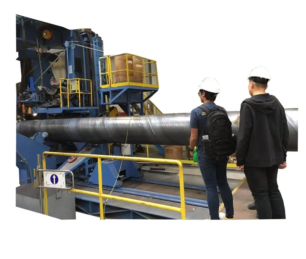 
spiral steel pipe making machine tube production line Advanced Carbon Steel Spiral Welded SSAW Pipe Making Mill 