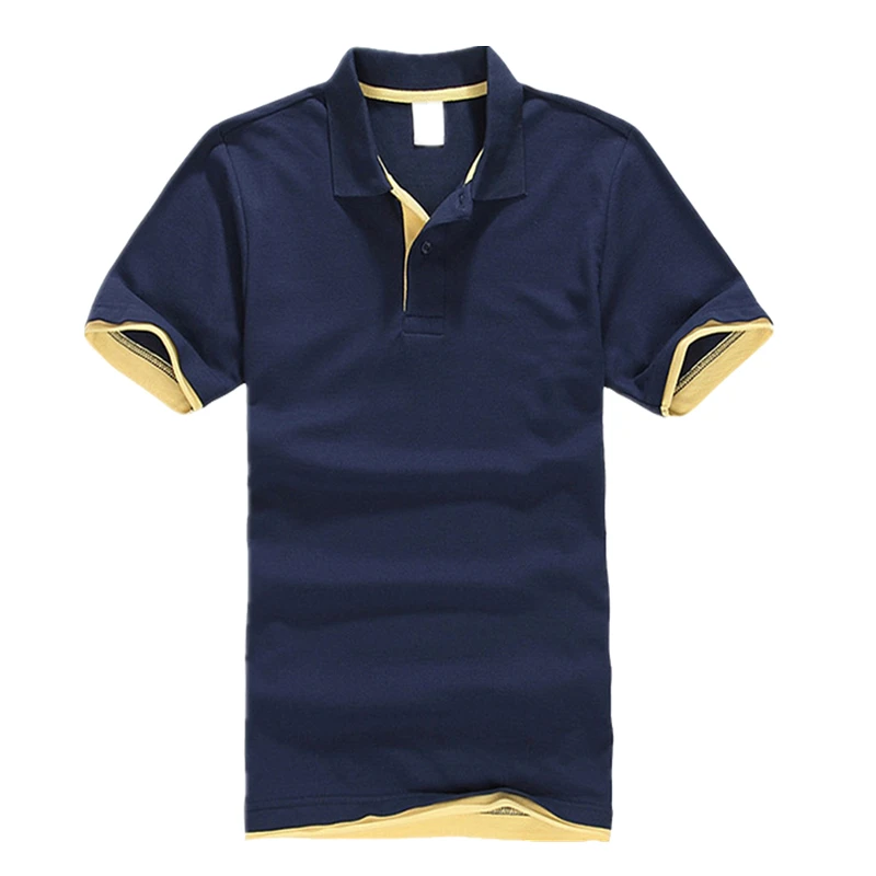 

Ready to ship small MOQ double hem contrast color polo shirts