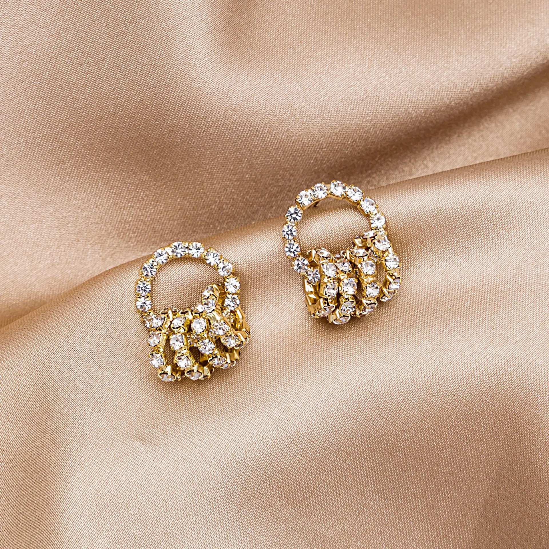 

fashion trendy crystal circle drop 2021 new arrivals earrings