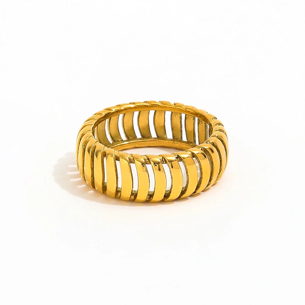 Tarnish Free Stainless Steel Jewelry Hollowout  Rings for Women Trendy Jewelry 2021 Tarnish Free Jewelry