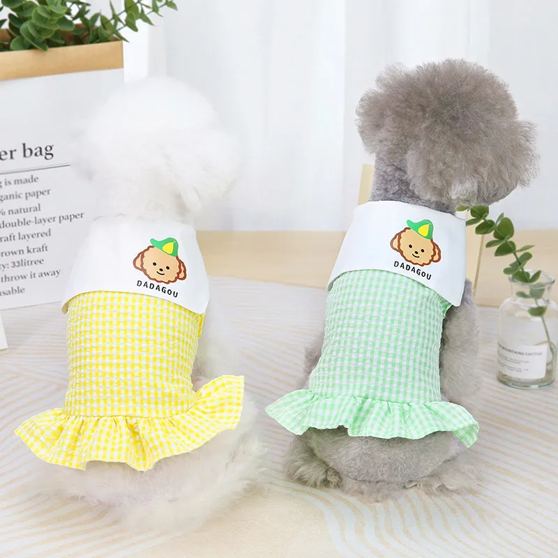 

Plaid Dog Dress Puppy Tutu Skirt Pet Summer Dog Clothes Chihuahua Yorkie Cute Princess Dog Dresses XS-XL