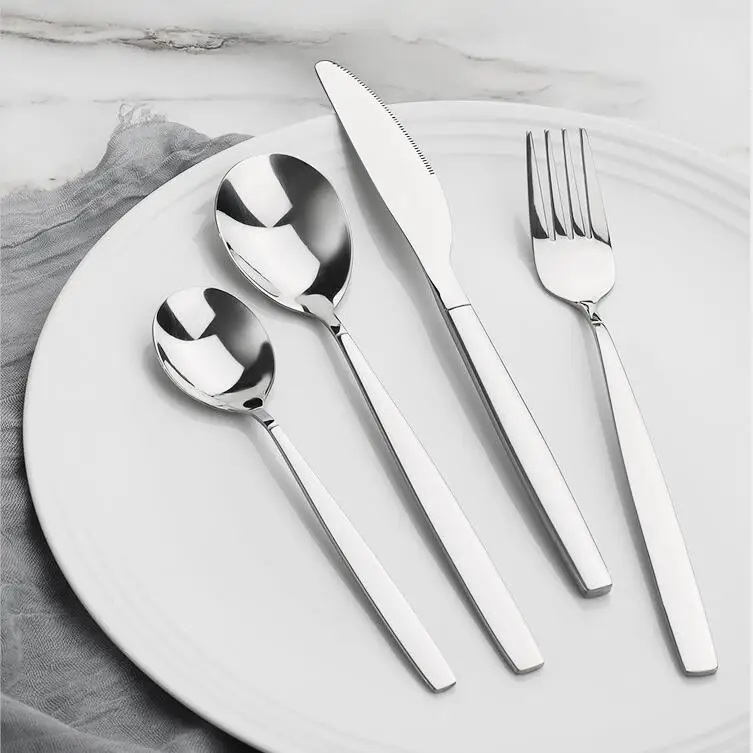 

Restaurant cheap skinny handles gold silverware silver flatware set dinner spoons, Gold,black,rose gold and sliver,ect.