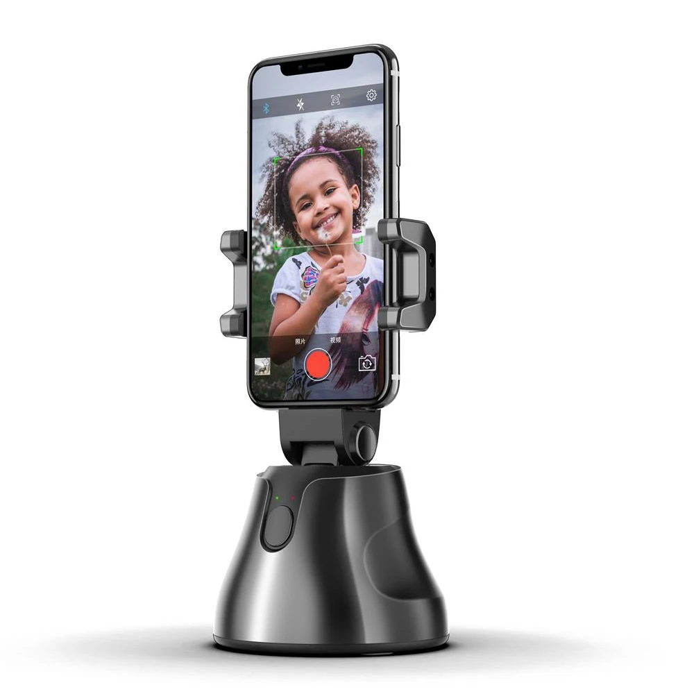 

Smartphone Gimbal Foldable Tripod Selfie Stick Fun Chase Auto Face Tracking Vlog Smart Shooting Phone Camera Holder Selfie Stick, Black white
