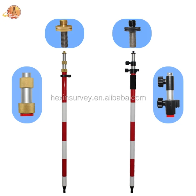 High Quality Prism Pole 2.15m 2.6m 3.6m 4.6m 5.1m With Bubble For Total