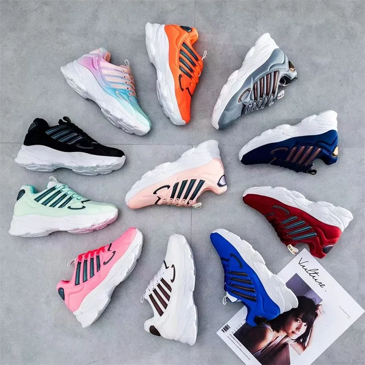 

112 Flying shoes women 2021 summer new Korean version of all-match sports shoes student running women's shoes wholesale, Mix color