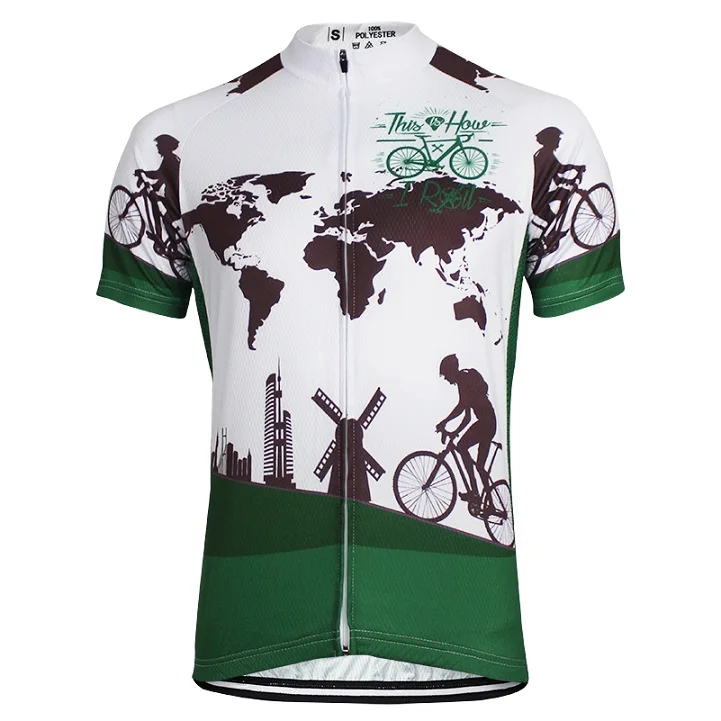 

HIRBGOD MT005 this is how i roll green-men cycling jersey Men's short sleeve bike jersey green-men cycling wear