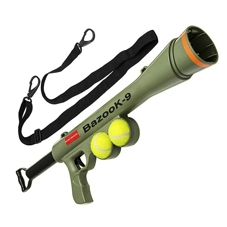 

Cheap Price Fun Per toy Tennis Ball Launcher Gun for Training Dogs Pet Tennis Launcher, As picture shows