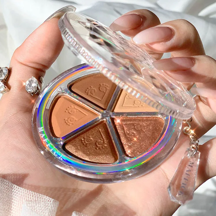 

Multifunction highlight and contour powder blush on make up palette blush contour highlight palette