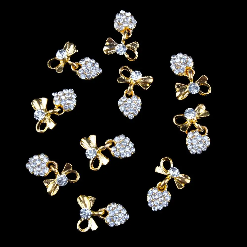 
3D nail art heart pierce jewelry 3D nail heart jewelry parts 