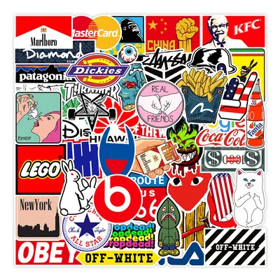 

100PCS Popular waterproof removable fashion style stickers for cars skateboard laptop motorcycle helmet