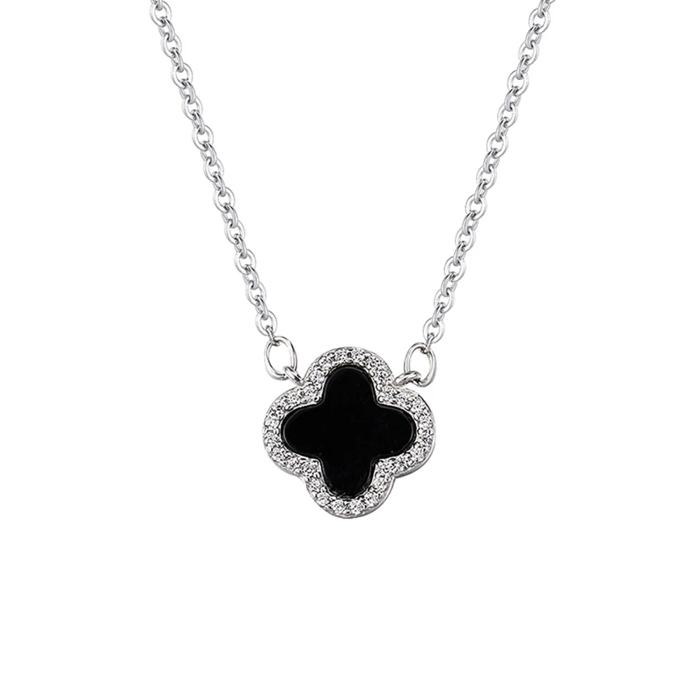 

necklace female simple temperament chain light luxury four leaf clover gift pendant, Colourful