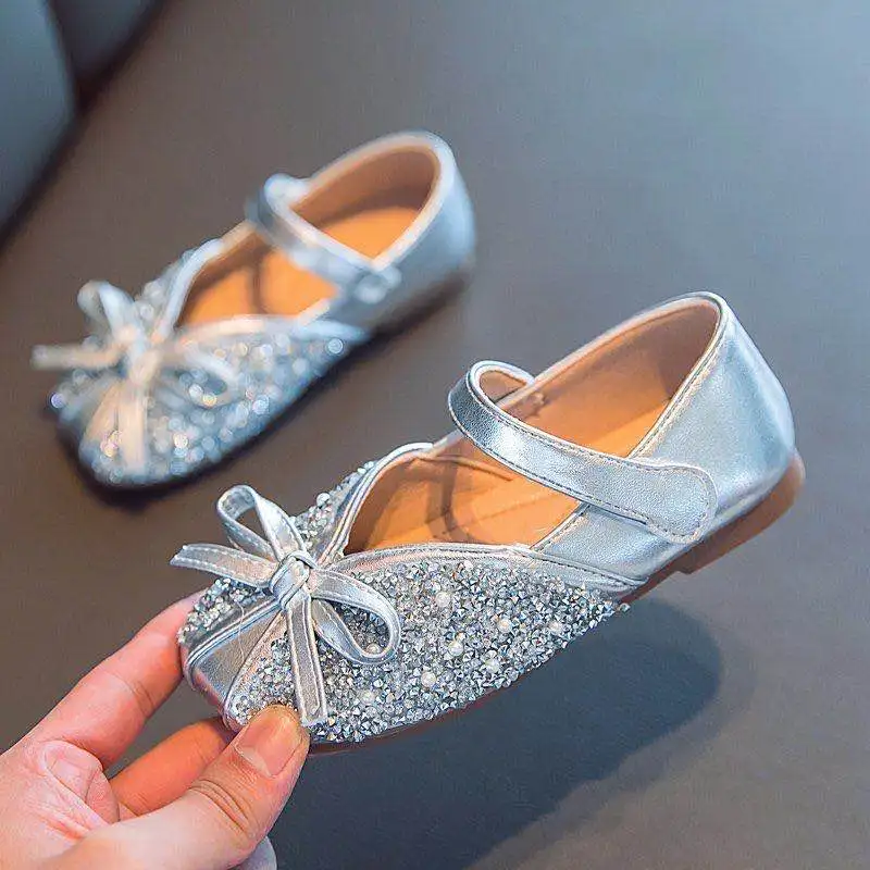 

wholesale latest new fashion Sequined children ballerina sandals shoes, As picture show or customized