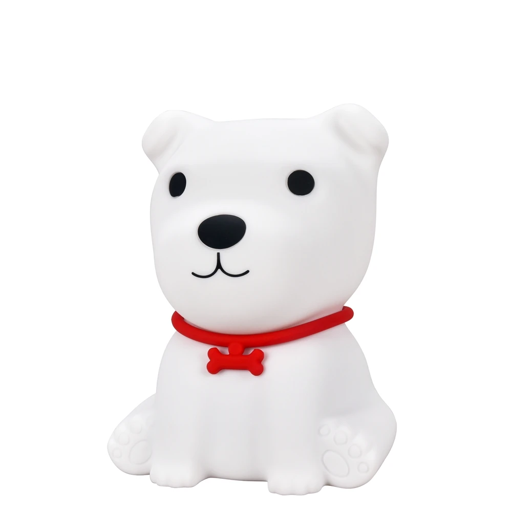 Squishy Colour Gradient Silicone Led Puppy Night Light For Kids