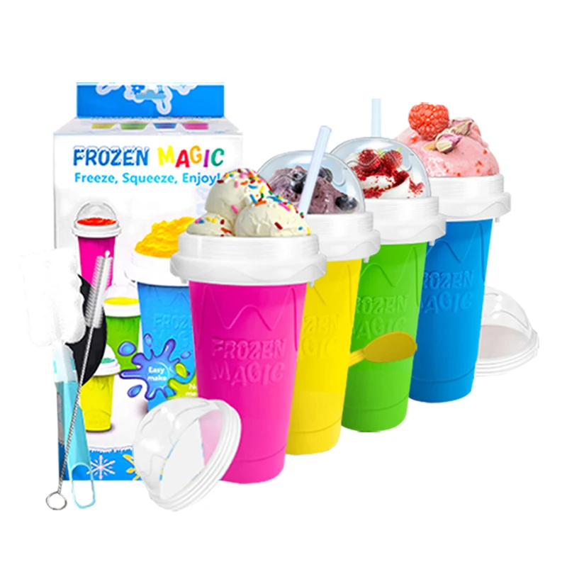 

Homemade Milk Shake Maker Cooling Cup Squee DIY it Slushy cup Magic Slushy Maker Squeeze Cup Slushie Maker for Children