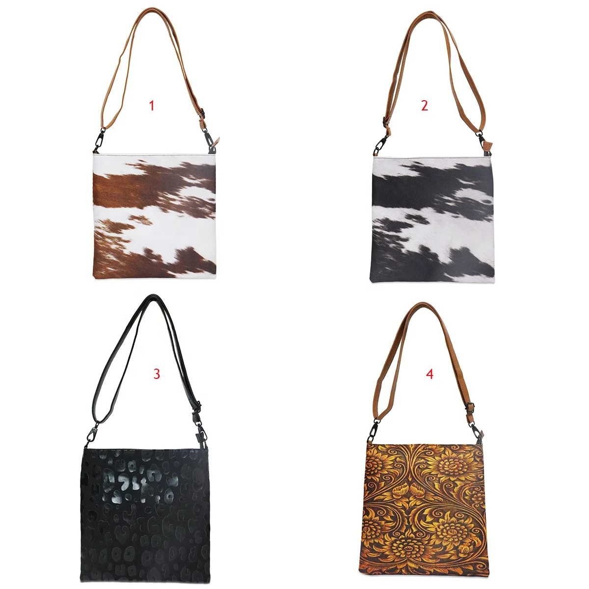 

RTS Wholesale Leopard Print Cross body Bag Designer Messenger Bag With Detachable Strap DOM-1021951, Cow