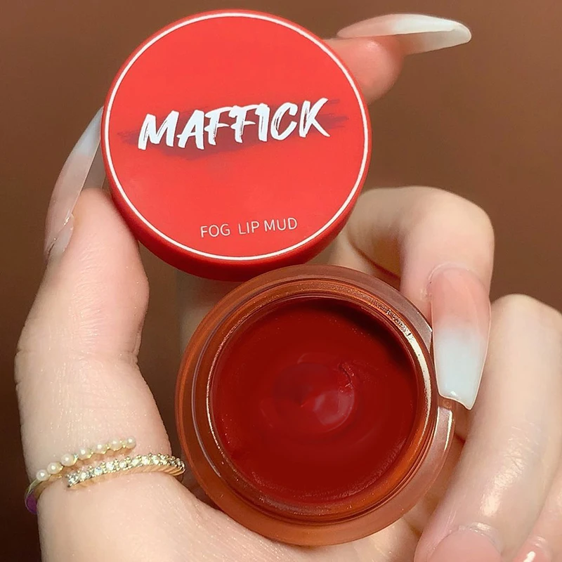 

MAFFICK New Lipstick & Blusher Makeup Korean Style Fog Lip Mud Gel Bottle With Brush Matte Color Lip And Cheek Tint Rebranding